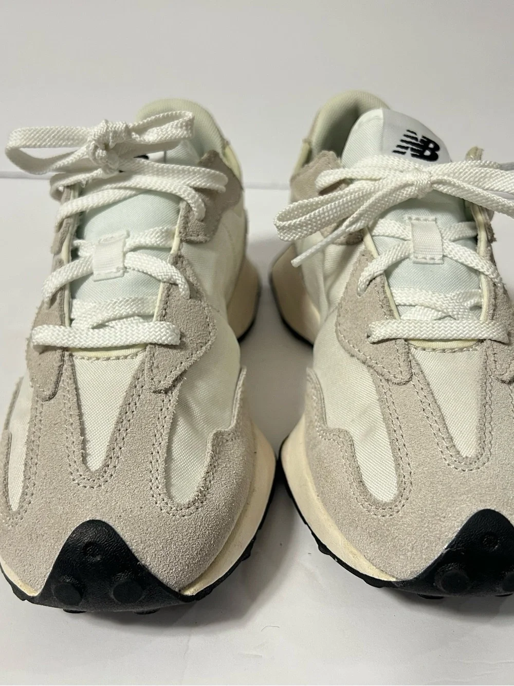 New Balance 327 Athletic Shoes Sneakers Little Kid 3.5 Silver Birch/Navy BA1-13